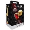 Ouch! Bijou anal Heart Gem M 7 x 3.3cm Doré-Rouge
